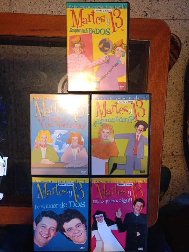 Pack de 5 DVDs MARTES y 13 Pero mira com vuelven!!