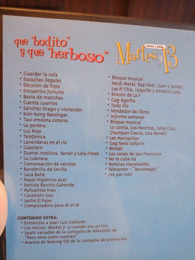 Pack de 5 DVDs MARTES y 13 Pero mira com vuelven!!