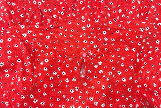 Vestito floreale blukids bambina rosso