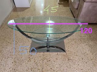 Mesa centro o TV o café cristal diseño