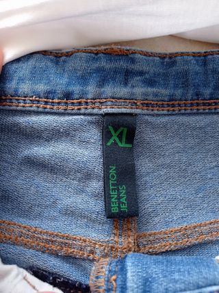 Set 2 bermuda Jeans + 2 t-shirt Benetton XL