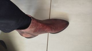 Stivaletto marrone in vera pelle 