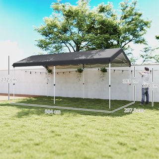 Carpa Plegable 6x3 m Cenador de Jardín con Altura 