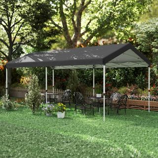 Carpa Plegable 6x3 m Cenador de Jardín con Altura 