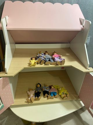 Casita muñecas de madera y familia de REGALO