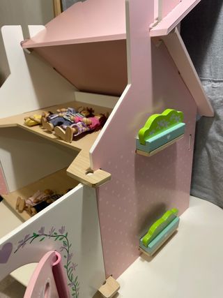 Casita muñecas de madera y familia de REGALO