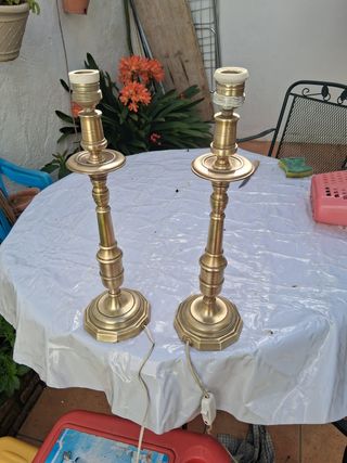 Lamparas vitalgre antiguas de bronce