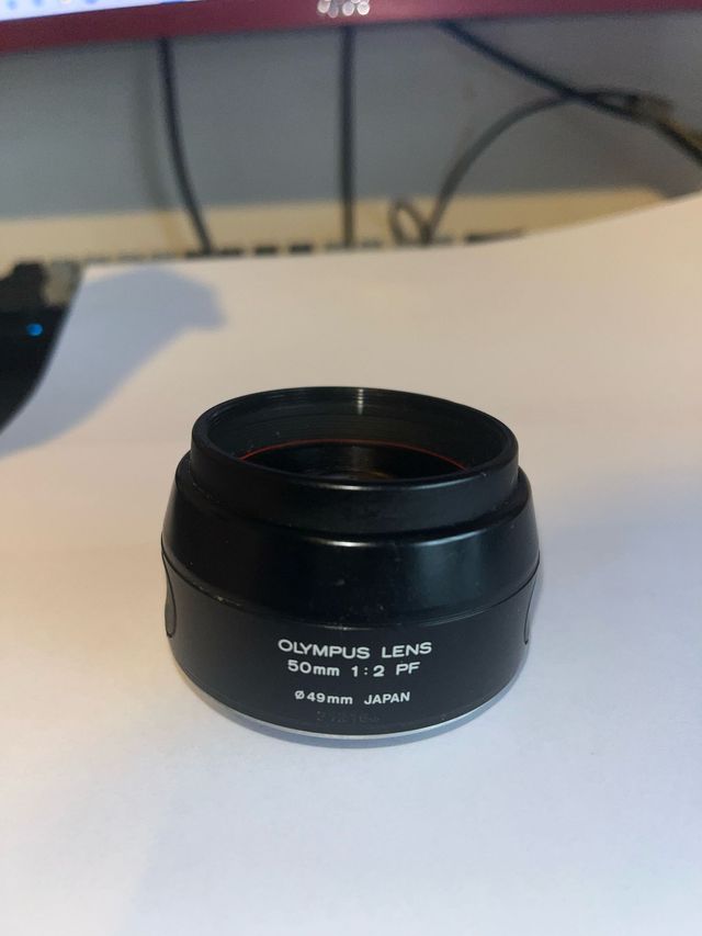 Objetivo Olympus 50 mm 1:2 PF D 49mm
