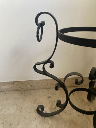 Portavaso in ferrobattuto grande