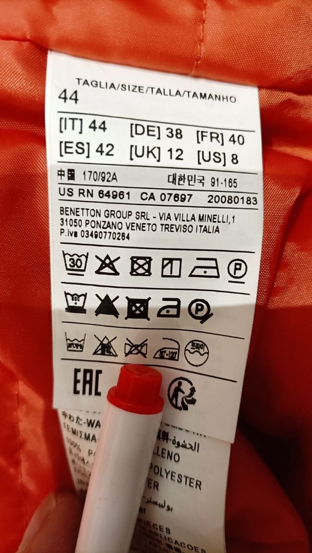 Smanicato Benetton ragazza/donna tg.44