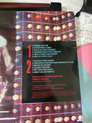 Lp Adam Ant friend or foe 1982