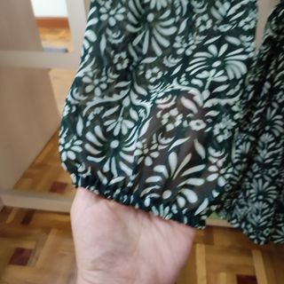 Vestido verde flores
