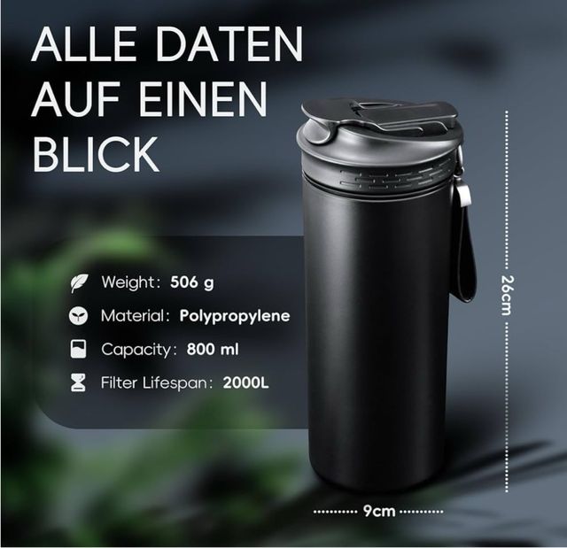 Botella Filtro de Agua Exteriores