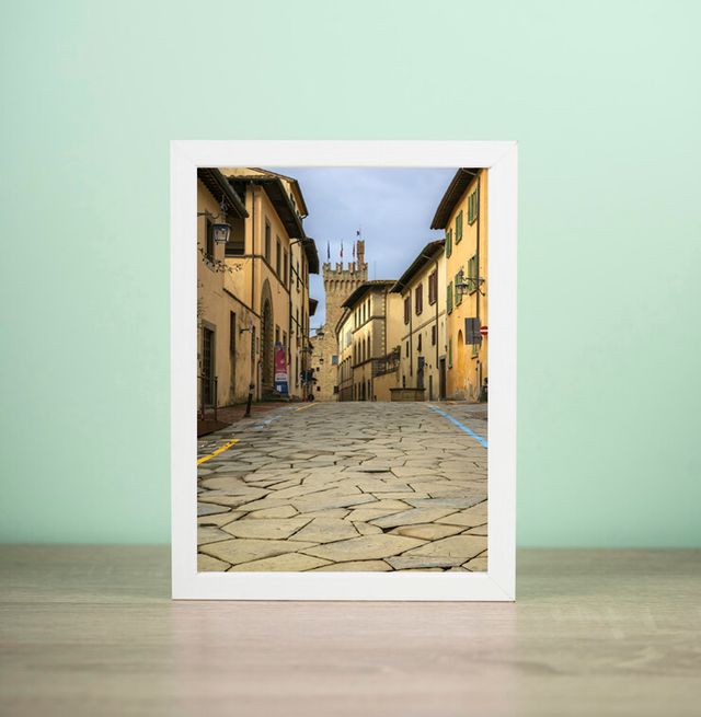 Quadro fotografico vicolo di Arezzo, Toscana
