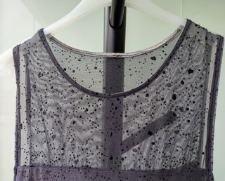 Vestido largo fiesta gris T.38-40.