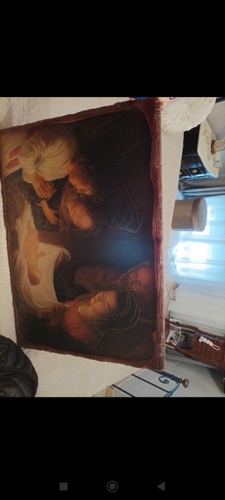 Quadro in legno sacra famiglia