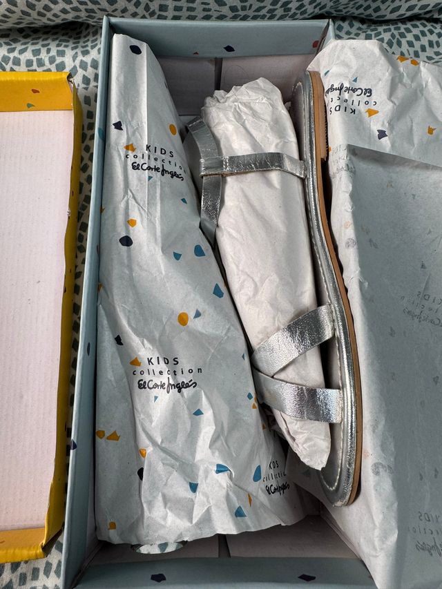 Sandalias tiras plateadas