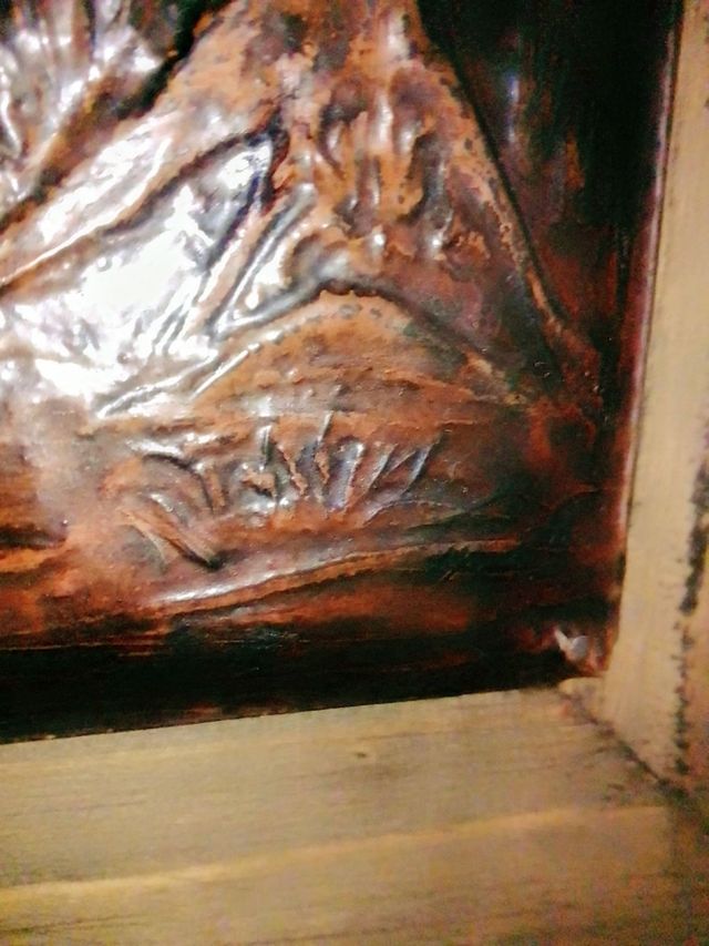 Cuadro cobre repujado