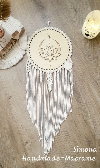 Fior di loto decorazione macramè 