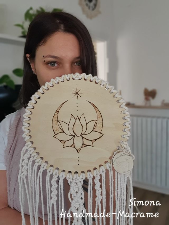 Fior di loto decorazione macramè