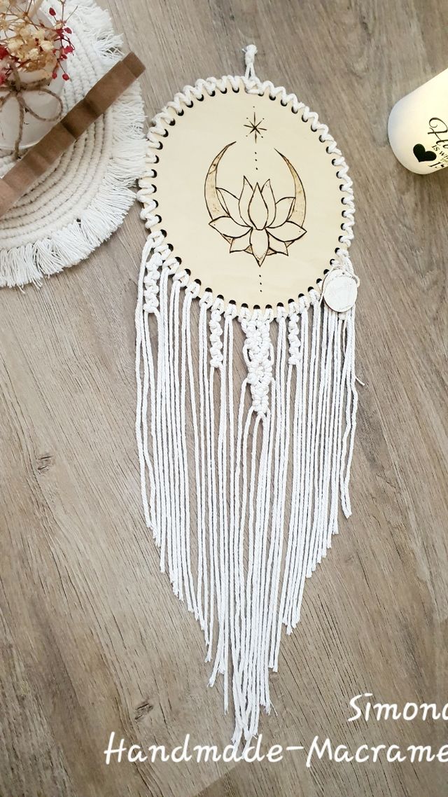 Fior di loto decorazione macramè