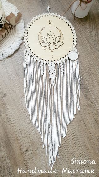 Fior di loto decorazione macramè 
