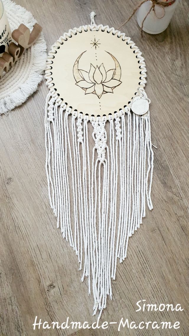 Fior di loto decorazione macramè