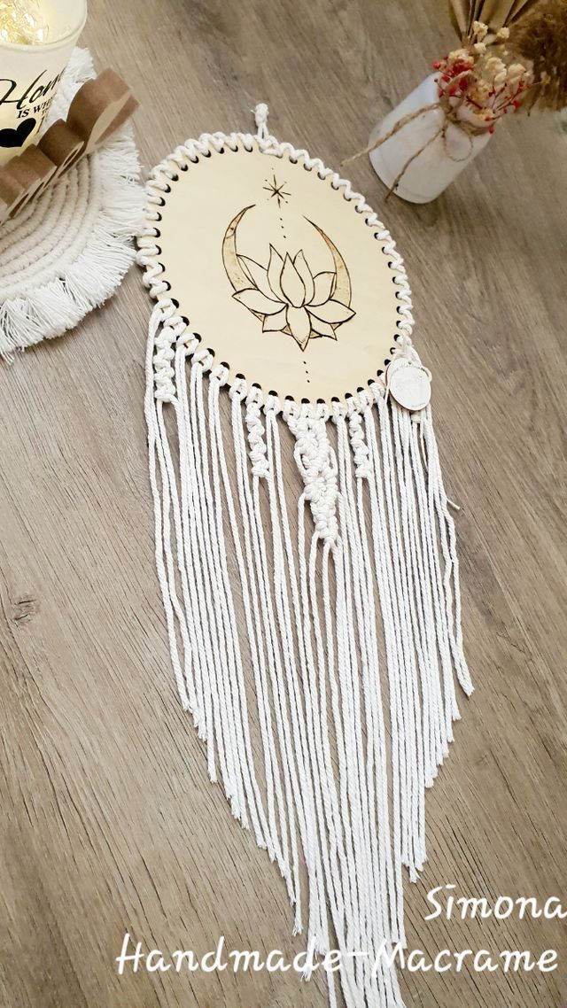 Fior di loto decorazione macramè