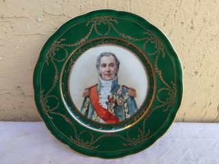 Piatto vintage ceramica Ginori Maresciallo Lefevre