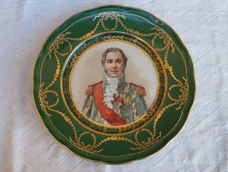 Piatto vintage ceramica Ginori Maresciallo Lefevre