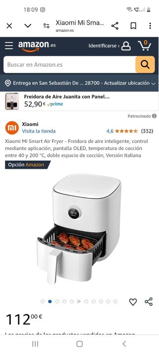 Freidora de aire 3.5 litros Xiaomi