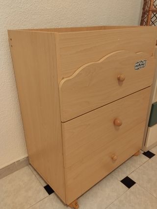 Cajonera-hueco para bañera bebé 

