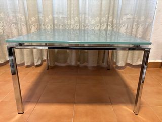 Mesa de centro de cristal