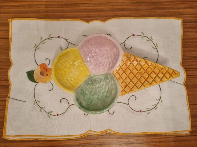 Coppette cono gelato con tovagliette