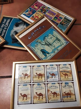 Cuadros con publicidad CAMEL antiguas