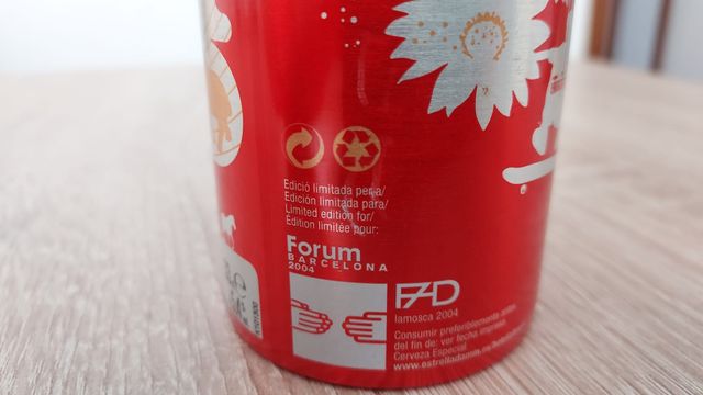 BOTELLA ESTRELLA DAMM FORUM BARCELONA 2004