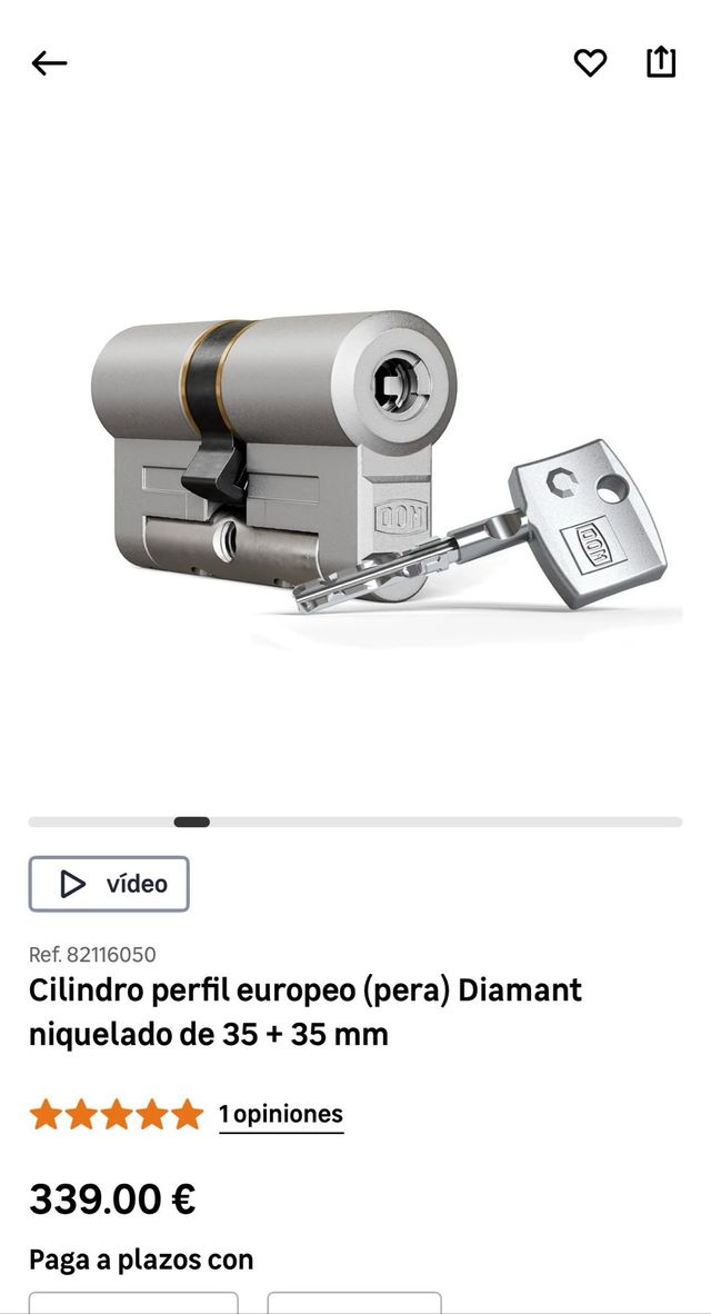 Bombín DOM DIAMANT 35/35mm