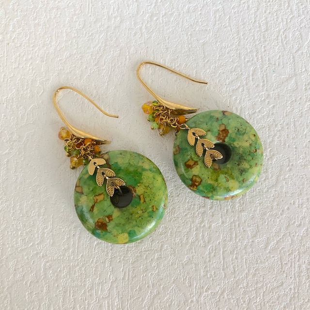 Orecchini pietra verde