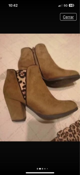 Botines leopardo.Seminuevos