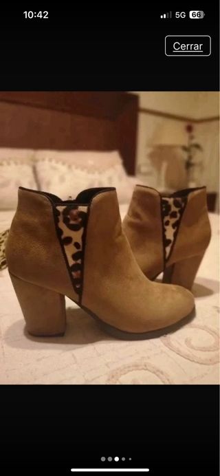 Botines leopardo.Seminuevos