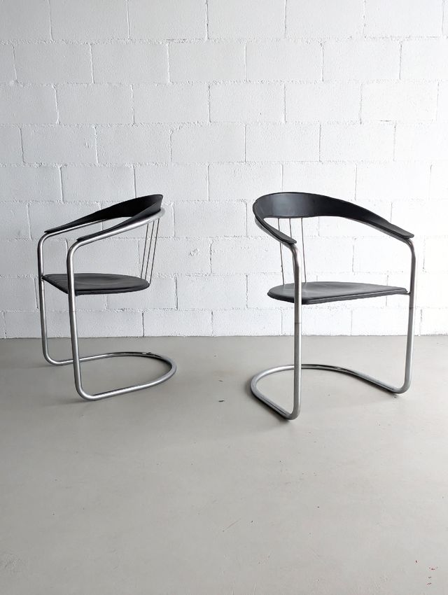 Sedie a sbalzo anni '80