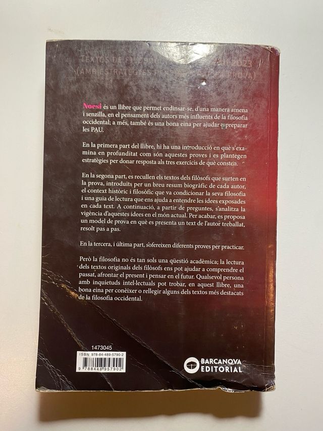 Noesi. Textos de filosofia per a les PAU 2023