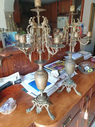 Candelabros Bronce Siglo XIX