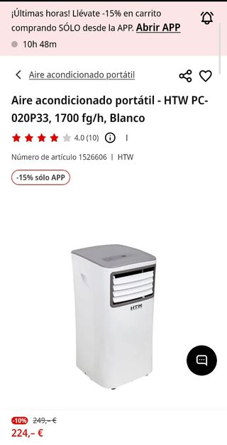 Aire acondicionado htw p33