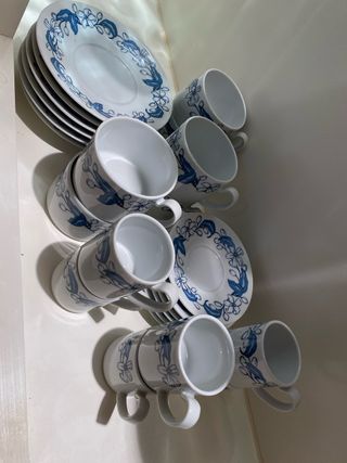 Juego de café de porcelana de Santa Clara