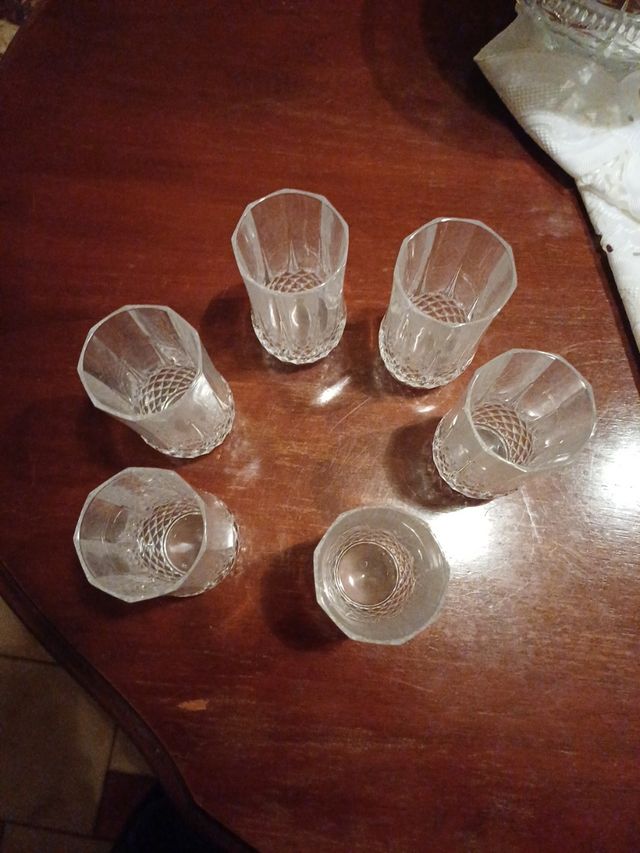 6 bicchieri flutter in cristallo D'Arques Paris