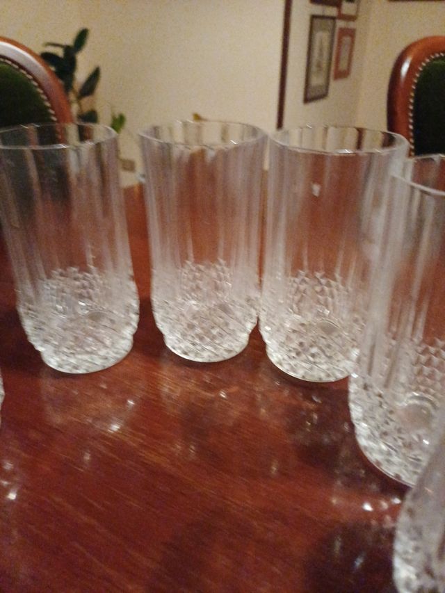 6 bicchieri flutter in cristallo D'Arques Paris