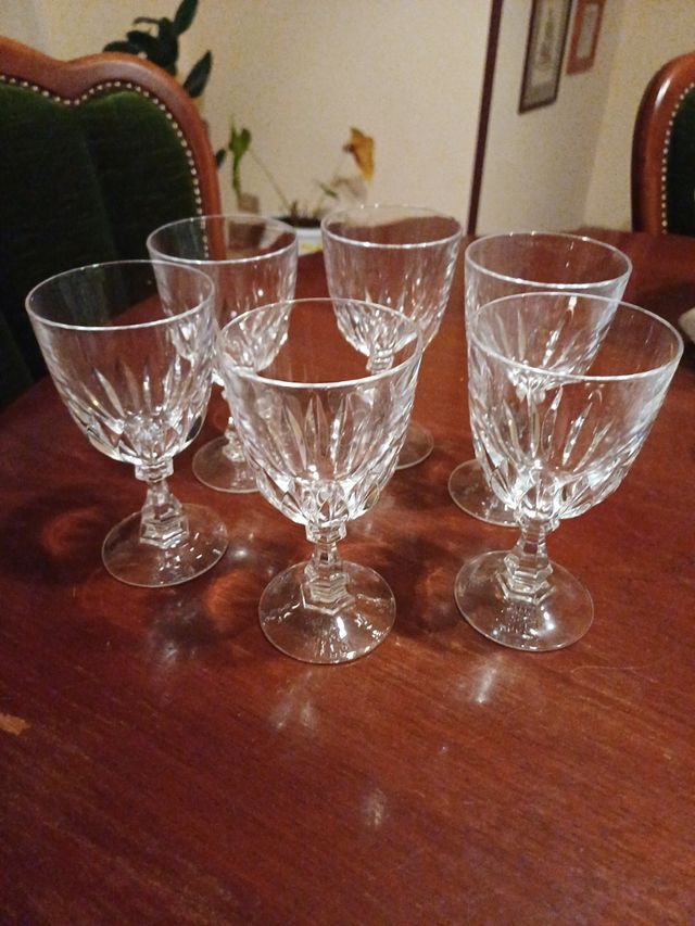 6 Bicchieri  cristallo  D'arques Paris ..v