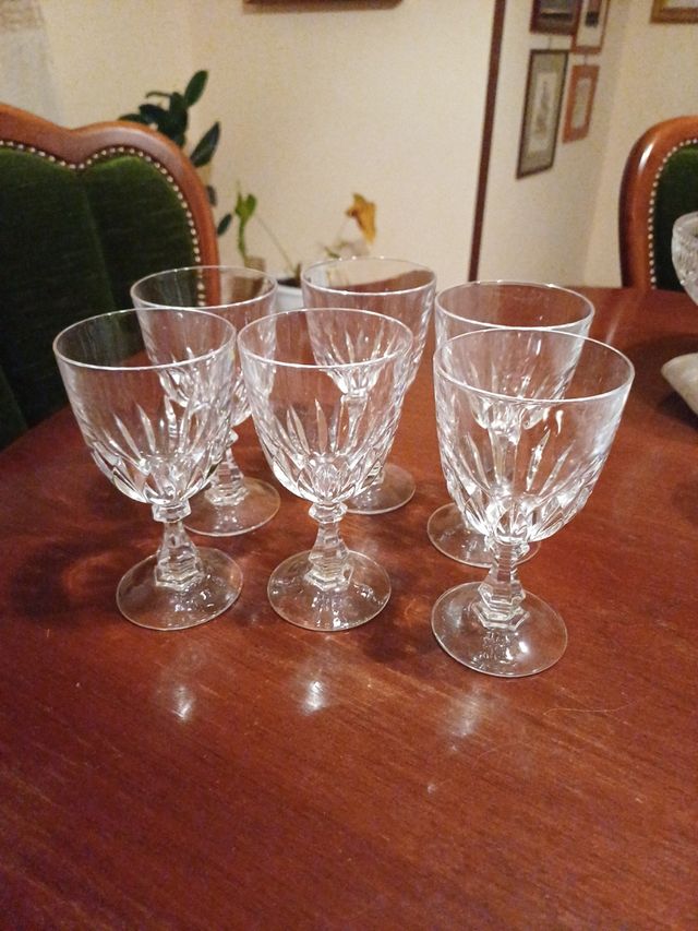6 Bicchieri  cristallo  D'arques Paris ..v