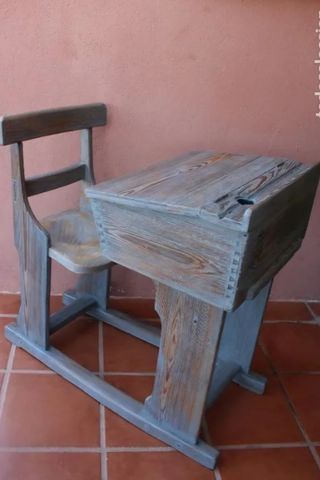 ANTIGUO PUPITRE DE MADERA ESCRITORIO...